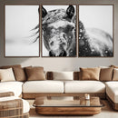 Western Wall Art | Black and White Winter Horse Wall Art | by MyGreatCanvas | Canvas Wall Art Prints | Photo Prints & Wall Decor