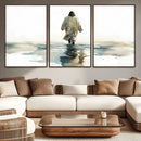 Abstract Jesus Wall Art Canvas Print, Christian Wall Art,