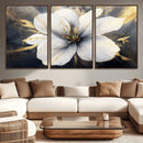 White Flower Wall Art Canvas Print | Ready to Hang |