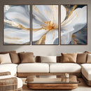 White and Gold Floral Canvas Wall Art - Framed and Ready to by MyGreatCanvas | Canvas Wall Art Prints | Photo Prints & Wall Decor