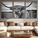 Scottish Highland Cow Canvas Wall Art Farmhouse Decor, by MyGreatCanvas | Canvas Wall Art Prints | Photo Prints & Wall Decor