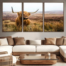 Scottish Highland Cow Canvas Wall Art – Rustic Farmhouse by MyGreatCanvas | Canvas Wall Art Prints | Photo Prints & Wall Decor