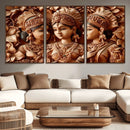Indian Woman Statue Wall Art Canvas Print