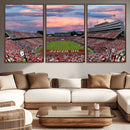 Carter-Finley Stadium Art Sunset Game Triple Canvas Wall Art by MyGreatCanvas | Canvas Wall Art Prints | Photo Prints & Wall Decor