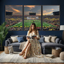 University of Michigan Wolverines Print Canvas, Football