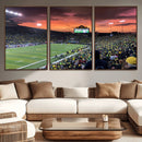 Eugene Autzen Stadium Canvas Wall Art Print – Sunset Over