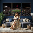 Framed Texas Tech Red Raiders Stadium Canvas, Texas Tech Red
