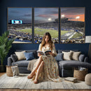 Memphis Tigers Football Team Print - Memphis Simmons Bank