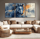 Abstract Blue Horse Wall Art Print Canvas | Horse Wall Art by MyGreatCanvas | Canvas Wall Art Prints | Photo Prints & Wall Decor
