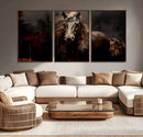 Abstract Black Horse Canvas Print for Farmhouse Wall Art | by MyGreatCanvas | Canvas Wall Art Prints | Photo Prints & Wall Decor