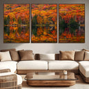 Fall Foliage Wall Art - Autumn Reflection Canvas Print,