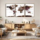 World Map Canvas Print – Detailed Map of the World Wall Art by MyGreatCanvas | Canvas Wall Art Prints | Photo Prints & Wall Decor