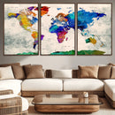 World Map Canvas Print – Framed Travel Map Wall Art for by MyGreatCanvas | Canvas Wall Art Prints | Photo Prints & Wall Decor