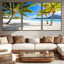Blue Beach and Sea Wall Art Canvas Print by MyGreatCanvas | Canvas Wall Art Prints | Photo Prints & Wall Decor