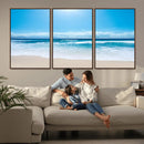 Wall Art Canvas Print Shiny Blue Sea and Beach by MyGreatCanvas | Canvas Wall Art Prints | Photo Prints & Wall Decor