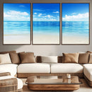 Beach Scene Canvas Wall Art Print – Tranquil Ocean Horizon by MyGreatCanvas | Canvas Wall Art Prints | Photo Prints & Wall Decor