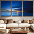 Blue Sunset Ocean Canvas Wall Art Print – Serene Coastal by MyGreatCanvas | Canvas Wall Art Prints | Photo Prints & Wall Decor