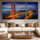 Large Wall Art San Francisco Canvas Print - Wonderful Golden