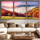 Autumn Mountain Foggy Landscape Wall Art Canvas Print | by MyGreatCanvas | Canvas Wall Art Prints | Photo Prints & Wall Decor