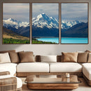 Mount Cook and Lake Pukaki Canvas Wall Art Print – Majestic by MyGreatCanvas | Canvas Wall Art Prints | Photo Prints & Wall Decor
