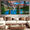 Canadian Rockies Moraine Lake Wall Art Canvas Print, Pine