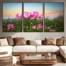 Pink Flower on the Mountain Canvas Print, Framed Pink Flower
