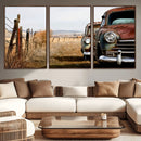 Old Rustic Classic Car Wall Art Canvas Print
