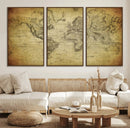 Push Pin World Map Canvas Print – Travel Tracker Wall Art