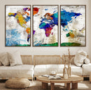 World Map Canvas Print – Framed Travel Map Wall Art for by MyGreatCanvas | Canvas Wall Art Prints | Photo Prints & Wall Decor