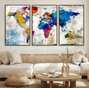 World Map Canvas Print – Framed Travel Map Wall Art for by MyGreatCanvas | Canvas Wall Art Prints | Photo Prints & Wall Decor