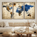 World Map Canvas Print – Detailed Map of the World Wall Art by MyGreatCanvas | Canvas Wall Art Prints | Photo Prints & Wall Decor