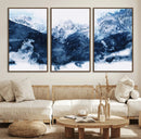 Abstract Blue Mountain Canvas Wall Art – Modern Triptych by MyGreatCanvas | Canvas Wall Art Prints | Photo Prints & Wall Decor
