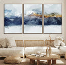 Abstract Mountain Range Art Canvas Print | 3 Panel by MyGreatCanvas | Canvas Wall Art Prints | Photo Prints & Wall Decor