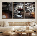 Red Wine and Glass Canvas Print by MyGreatCanvas | Canvas Wall Art Prints | Photo Prints & Wall Decor