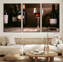 Red Wine and Bottle Canvas Print by MyGreatCanvas | Canvas Wall Art Prints | Photo Prints & Wall Decor