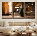 Wine and Bottle Wall Art Canvas Print by MyGreatCanvas | Canvas Wall Art Prints | Photo Prints & Wall Decor