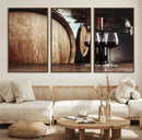 Wine and Barrel Wall Art Canvas Print by MyGreatCanvas | Canvas Wall Art Prints | Photo Prints & Wall Decor