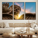 Buddha Statue and Daylight Wall Art, Buddha Statue Wall Art by MyGreatCanvas | Canvas Wall Art Prints | Photo Prints & Wall Decor