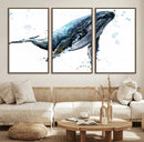 Watercolor Whale Wall Art Canvas Print by MyGreatCanvas | Canvas Wall Art Prints | Photo Prints & Wall Decor