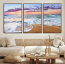 Coastal Sunset Art Beach Canvas Wall Art Print | Ocean Waves by MyGreatCanvas | Canvas Wall Art Prints | Photo Prints & Wall Decor