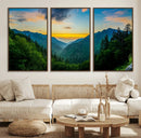 Green Forest Wall Art Canvas Print