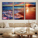 Colorful Coastal Sunset on the Beach Canvas Print, Ocean