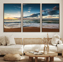 Ocean Beach Wall Art Canvas Print Sunset Artwork Print