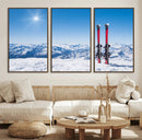 Ski Season Snow Wall Art Canvas Print