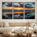 Beach Sunset Print - Stunning Ocean Canvas Artwork with