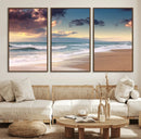 Cloudy Weather Beach Sunset Canvas Print | Sunrise Wall Art by MyGreatCanvas | Canvas Wall Art Prints | Photo Prints & Wall Decor