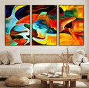 Human Love Figures Abstract Wall Art Canvas Print
