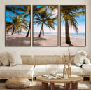 Palm Beach Tropical Island Wall Art Canvas Print