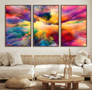 Blazing Vibrant Colors Cloud Wall Art Canvas Print