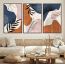 Boho Wall Art Canvas Print Set Mid-Century Prints Bohemian